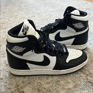 Nike Air Jordan High-Top Black and White Shoes